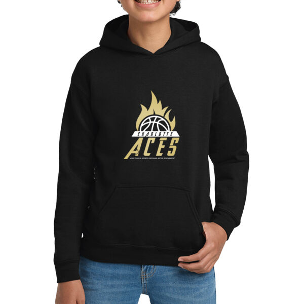 Charlotte Aces Youth Heavy Blend Hooded Sweatshirt Thumbnail